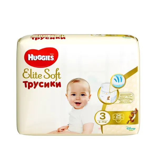 %Підгузки дитячі гігієнічні Huggies Elite Soft Pants 3 (6-11 кг) №25