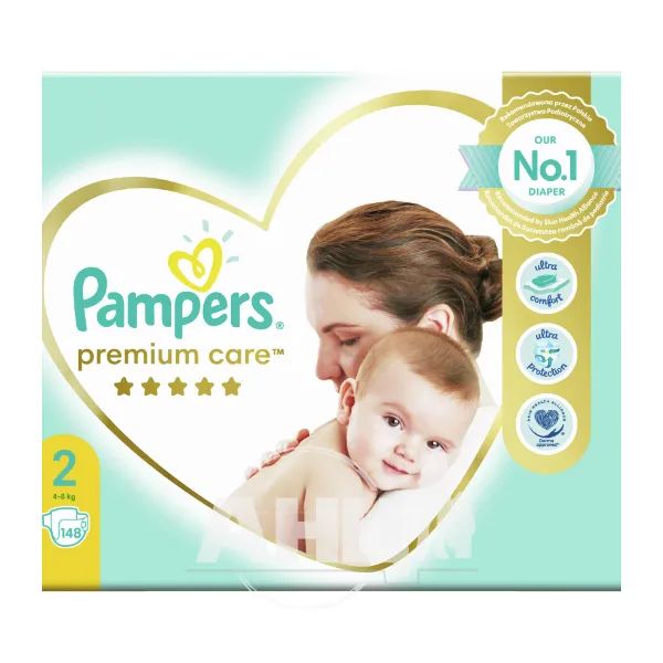 %Подгузники Pampers Premium Care размер 2 (4-8 кг) №148