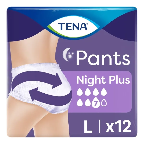 %Підгузники-трусики для дорослих Tena pants plus night large №12
