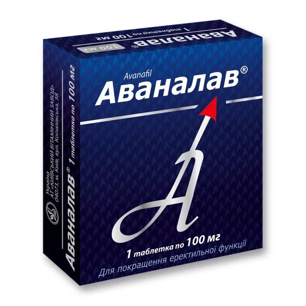 %Аваналав таблетки 100 мг блістер №1