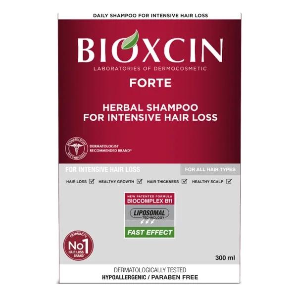 Шампунь растительный Bioxcin (Bioxsine) ДермаДжен Forte против интенсивного выпадения волос для всех типов волос 300 мл