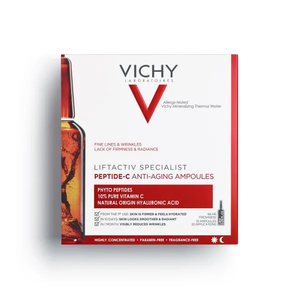 %Концентрат Vichy Liftactiv Specialist Peptide-C антивозрастной для области лица и шеи ампулы 10х1,8 мл