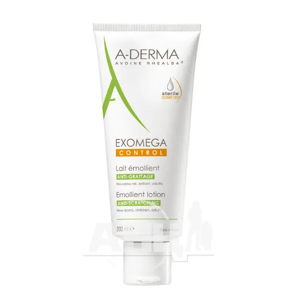 %Молочко A-Derma Exomega для смягчения атопичной кожи лица и тела 200 мл