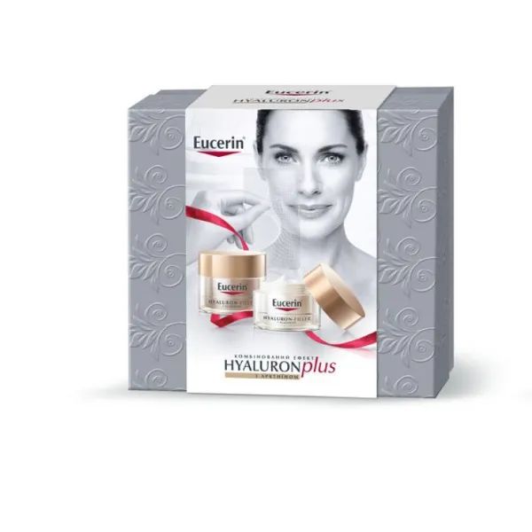 %Набір для обличчя Eucerin Hyaluron-Filler + Elasticity денний крем SPF15 50мл + нічний крем 50мл