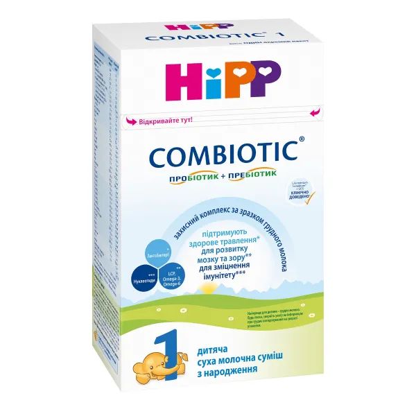 %Суха молочна суміш HiPP Combiotic 1 початкова з народження 500 г