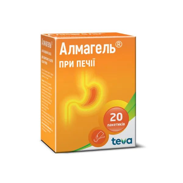 %Алмагель суспензия оральная пакетик 10 мл №20