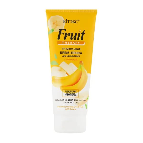 %Крем-пінка Вітекс Fruit Therapy для вмивання банан 200 мл