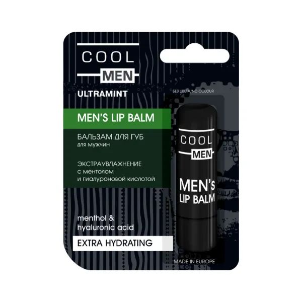 %Бальзам для губ мужской Cool Men экстраувлажнение 4,8 г