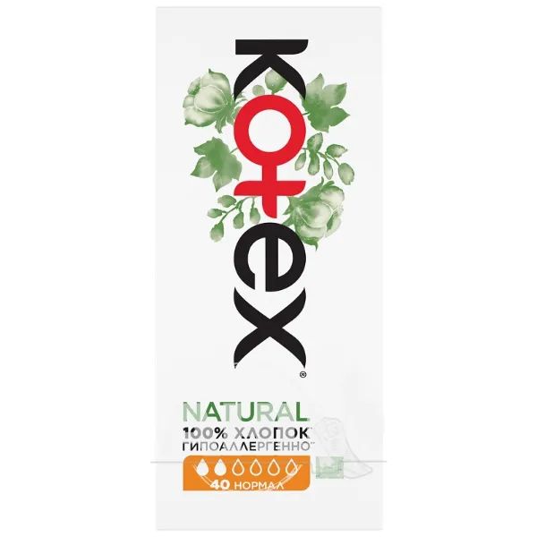 %Прокладки ежедневные Kotex Natural Normal №40