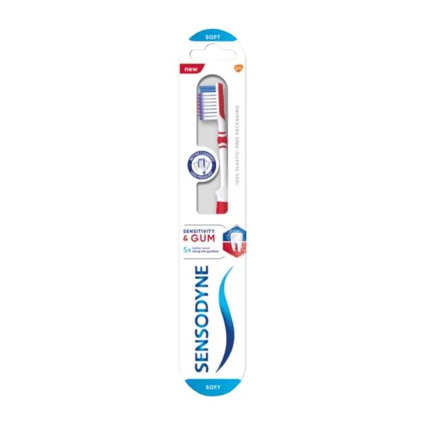 %Зубная щетка Sensodyne для чувствительных зубов и защита десен