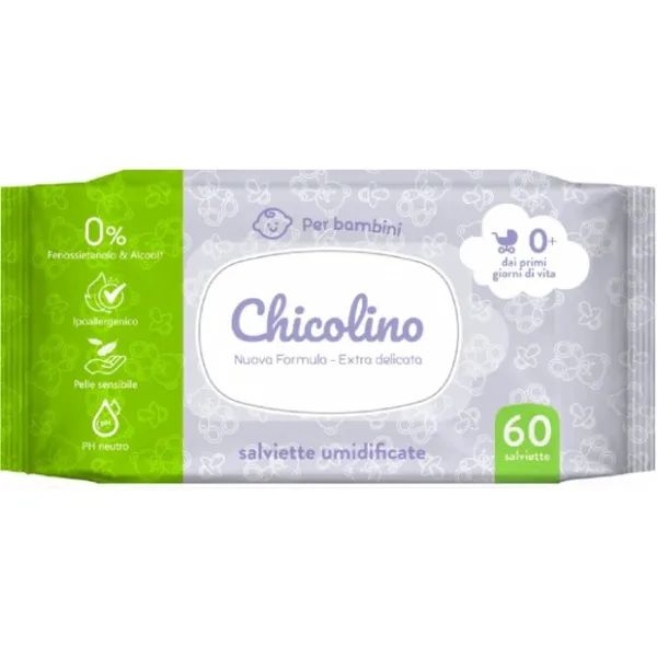 %Салфетки влажные Chicolino для взрослых и детей №60