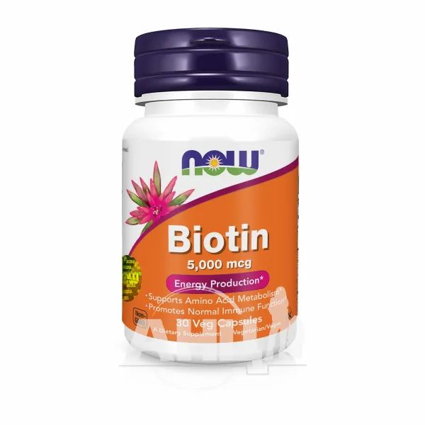%Біотин NOW 5000 мкг капсули №30