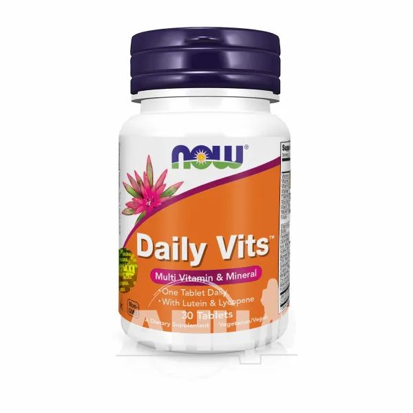 %Мультивитаминный комплекс NOW Daily Vits №30