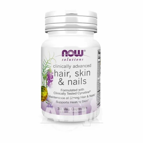%Дієтична добавка NOW Clinical Hair, Skin & Nails капсули №30