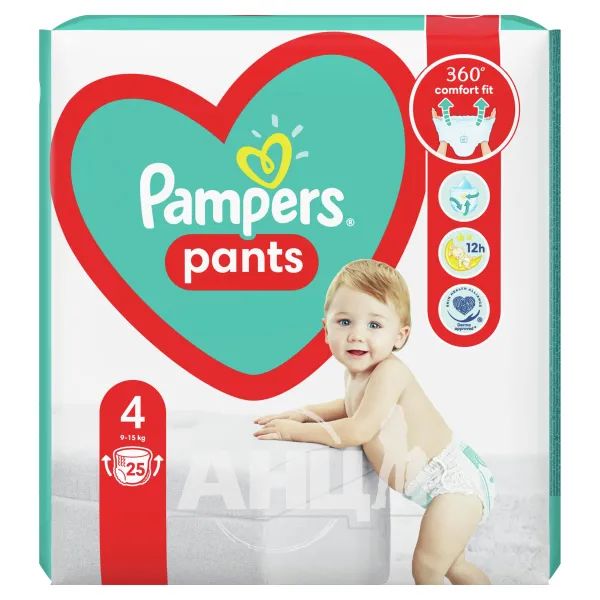 %Підгузки-трусики Pampers Pants Maxi (9-15 кг) №25