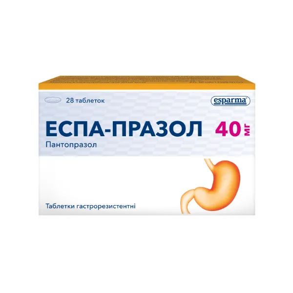 Еспа-празол таблетки 40мг №28