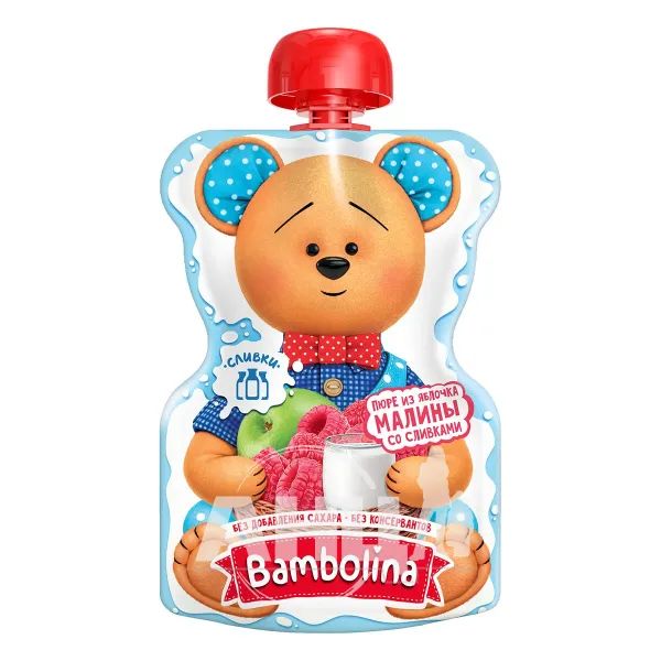 %Пюре Bambolina яблоко морковь сливки 90 г