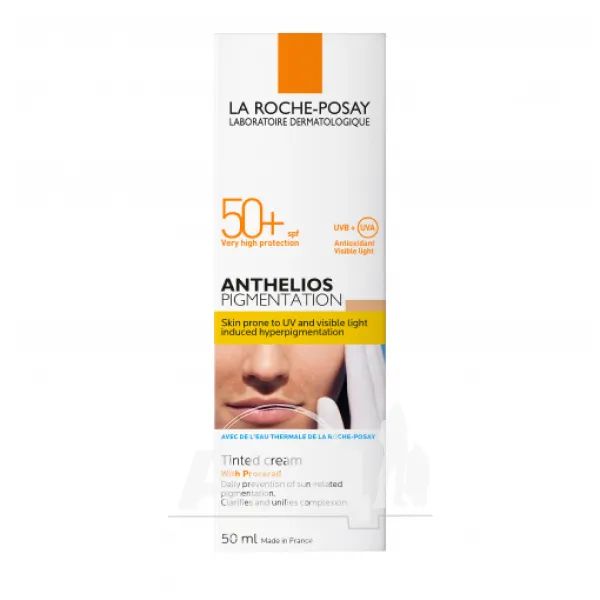 %Крем сонцезахисний La Roche Posay Anthelios Pigmentation зі світлим тонуючим ефектом SPF50 + 50 мл