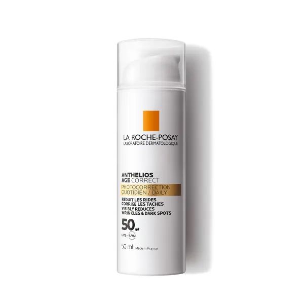 %Солнцезащитное средство для лица La Roche-Posay Антелиос Correct  SPF 50+ антивозрастное 50 мл