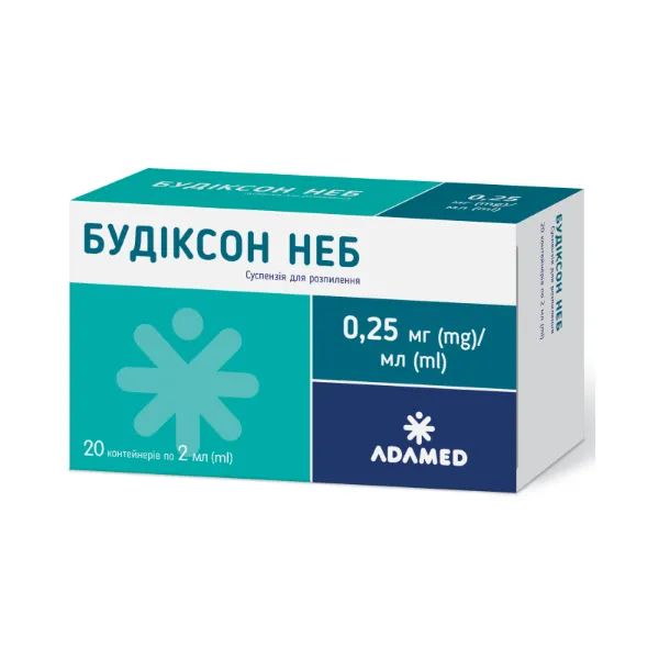 %Будиксон Неб суспензия для ингаляций 0,025% 2 мл №20