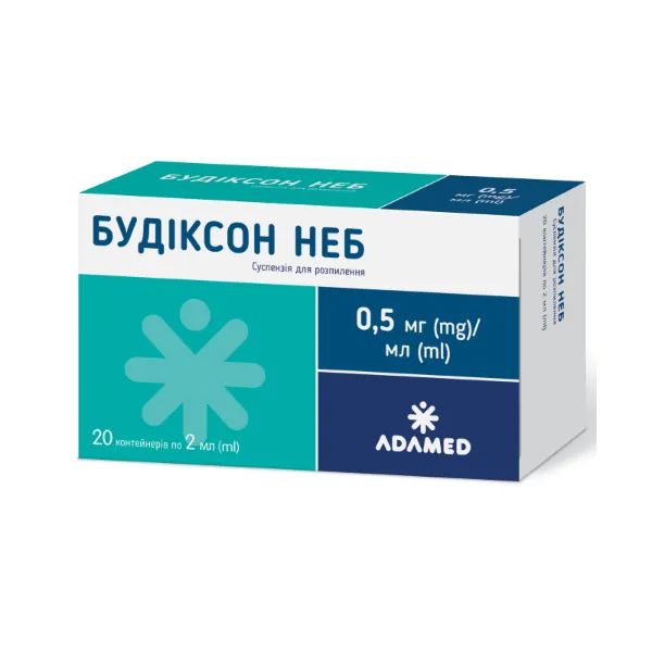 %Будіксон Неб суспензія для інгаляцій 0,05% 2 мл №20