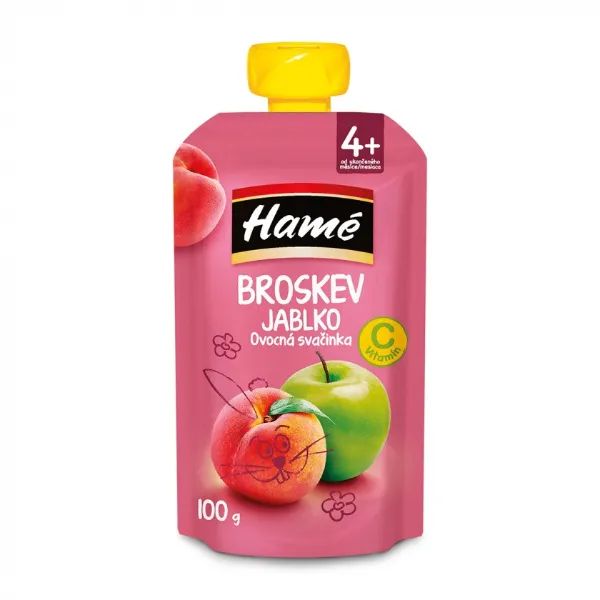 %Пюре Hame яблуко-персик 100 г