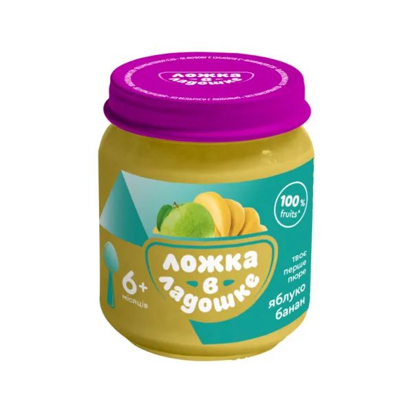 %Пюре Ложка в ладошке яблоко, банан 100 г
