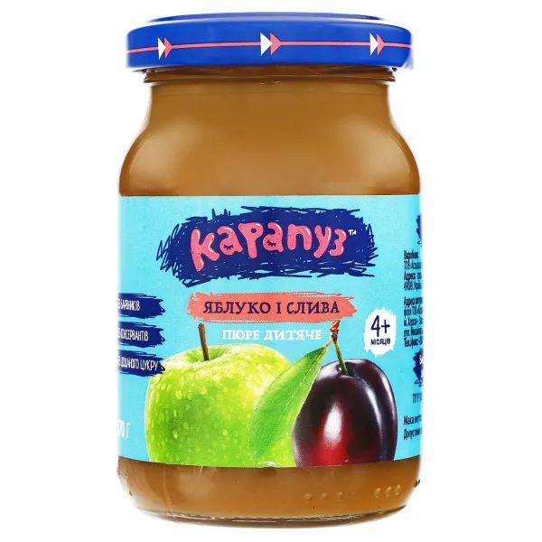 %Пюре Карапуз яблуко і слива 170 г