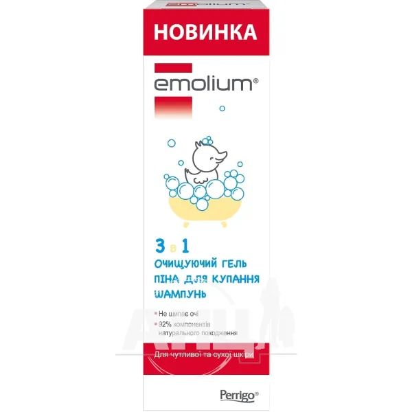 ЭМОЛИУМ 3 В 1 ГЕЛЬ Д/ДУША ШАМПУНЬ ПЕНА Д/ВАННЫ 400 МЛ Sanofi-Aventis