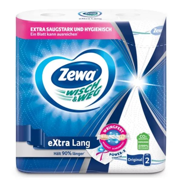 %ПОЛОТЕНЦА БУМ. ZEWA WISCH WEG 2РУЛОНА  3174