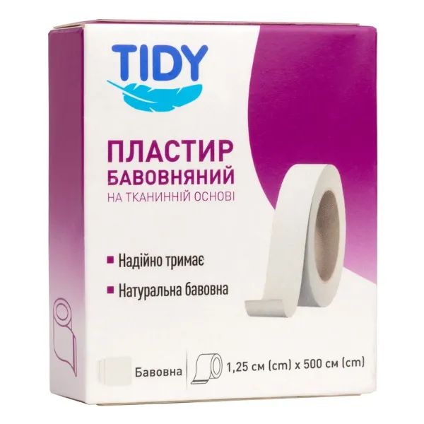 %Пластырь Tidy 1,25 х 500 на тканевой основе