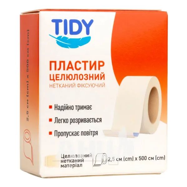 ПЛАСТЫРЬ TIDY 2,5 Х 500 /НЕТКАН. ОСН./ СТМ 1875 HONNES SAGLIK, Турция