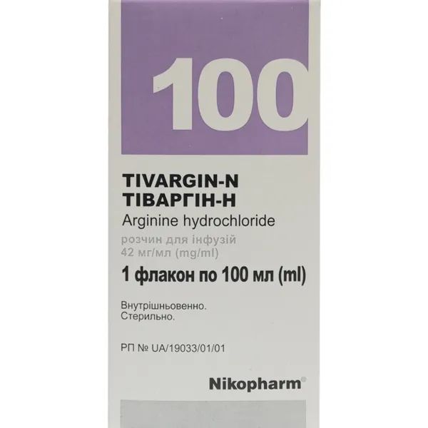 %Тиваргин-Н раствор для инфузий 42 мг/мл 100 мл