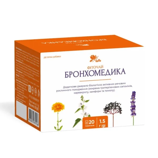 %Фіточай Бронхомедика фільтр-пакети 1,5 г №20