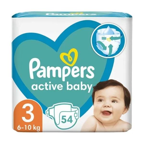 %Подгузники Pampers Active Baby Midi 3 (6-10 кг) №54