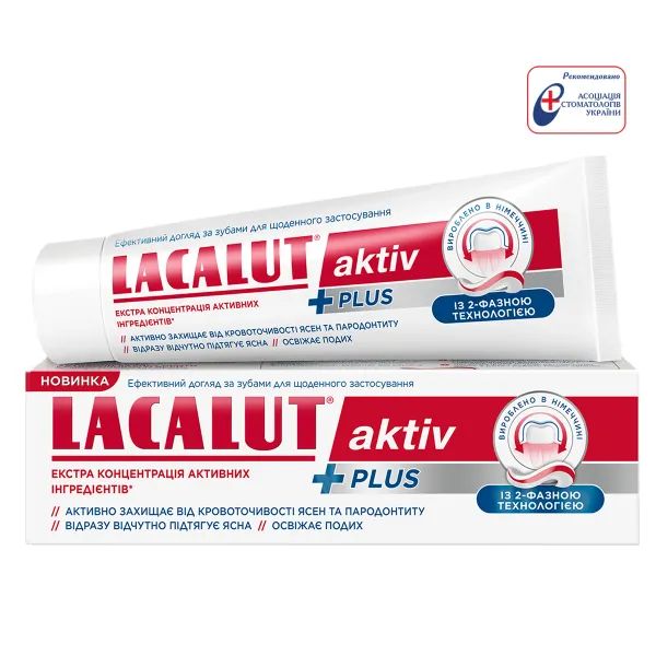 Зубна паста Lacalut Aktiv Plus 75 мл