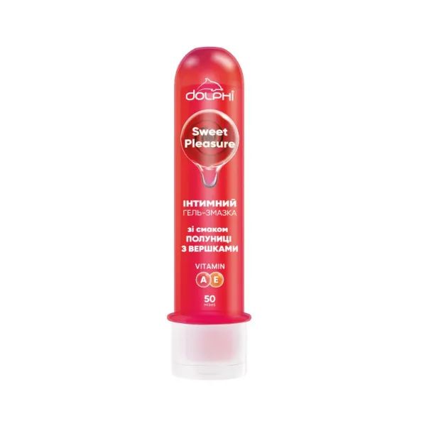 %Гель-змазка інтимна Dolphi Sweet Pleasure з ароматом полуниці 50 мл