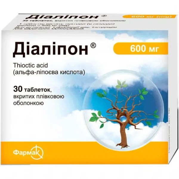 %Діаліпон таблетки 600 мг №30