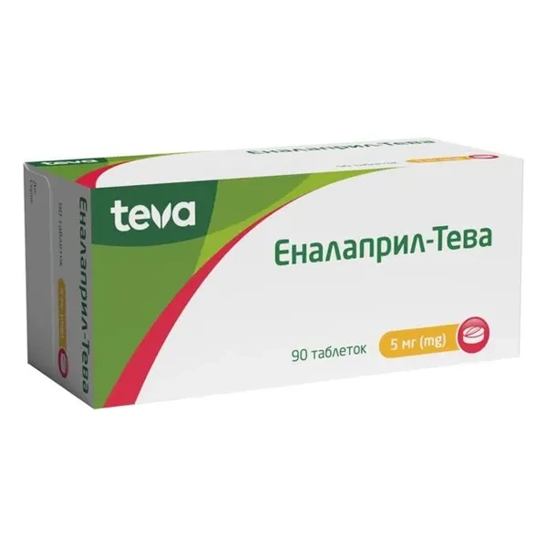 %Эналаприл-Тева таблетки 5 мг №90
