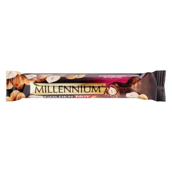 Батончик Millennium Golden Nut черный шоколад с лесным орехом 40 г