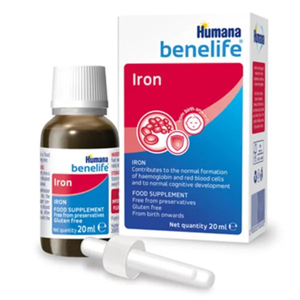 %Хумана Бенелайф Humana Benelife Бісгліцинат заліза краплі 20 мл