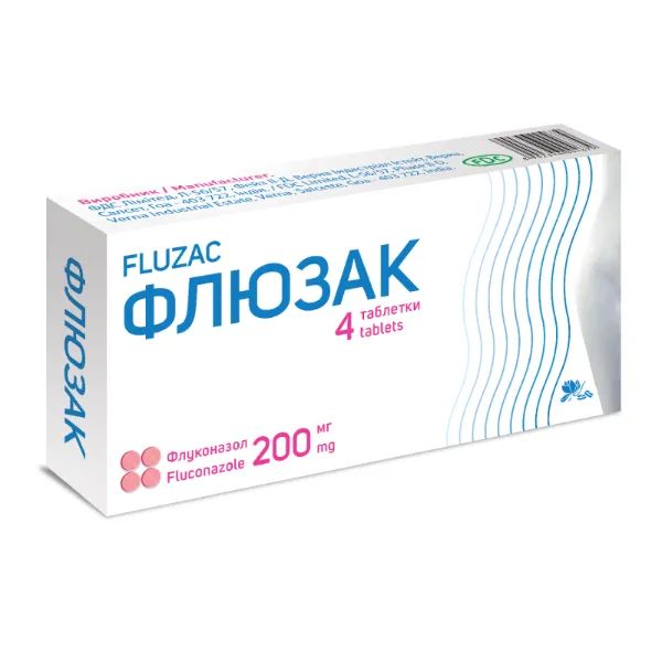 %Флюзак таблетки 200 мг №4