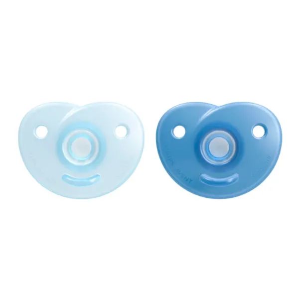 %Пустышка Philips Avent Soothie для новорожденных 0-6 месяцев голубая SCF099/21 №2
