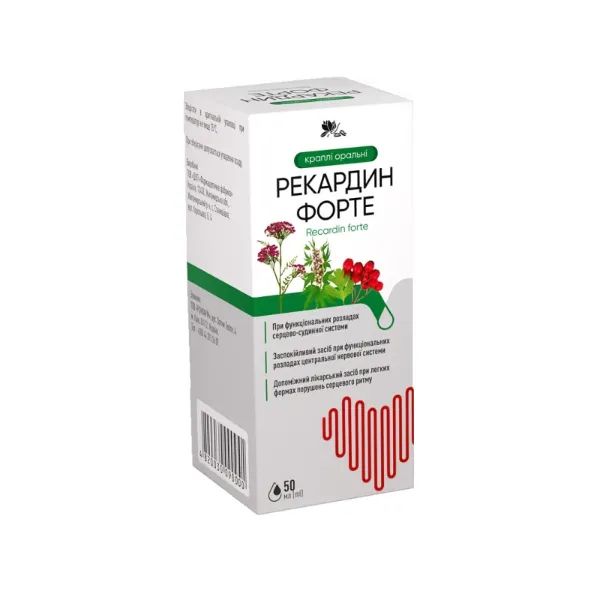 РЕКАРДИН ФОРТЕ КАПЛИ ОРАЛ. 50МЛ УСТМ 1429 Житомирская ФФ ООО