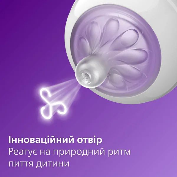 Соска силіконова AVENT SCY 965/02 Naturals швидкий потік №2