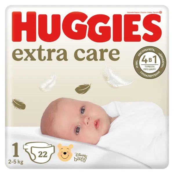 %Подгузники Huggies Extra Care размер 1 (2-5 кг) № 22