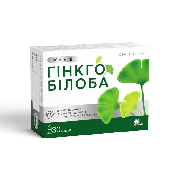%Гінкго білоба капсули 80 мг №30