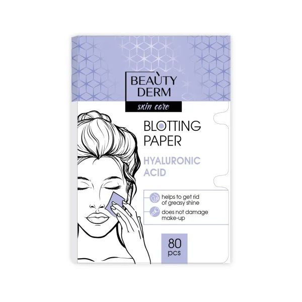 %Серветки матуючі Beauty Derm для обличчя з гіалуроновою кислотою №80