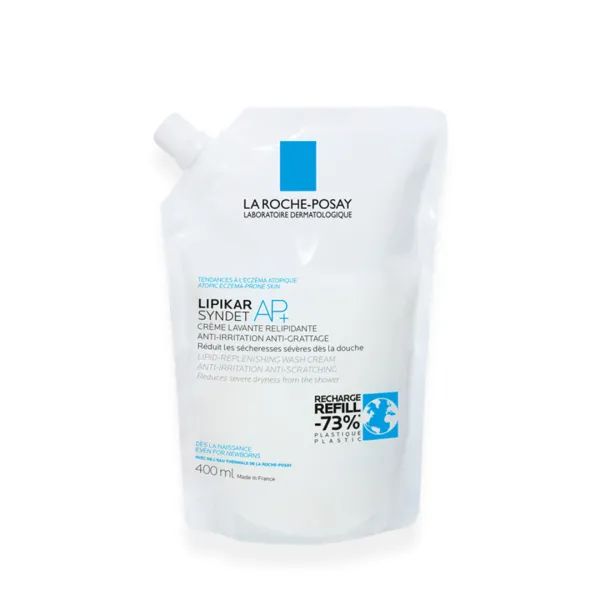 %La Roche Posay Ліпікар Синдет АП+ очищувальний крем-гель для дуже сухої, схильної до атопії шкіри 400 мл змінний блок