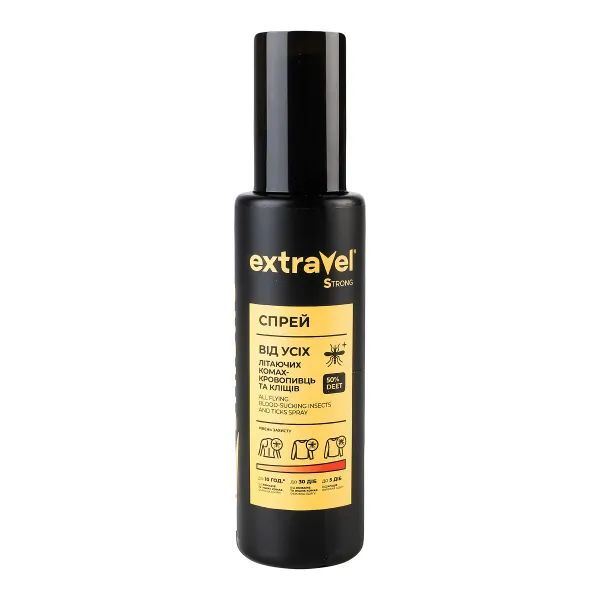 EXTRAVEL СТРОНГ СПРЕЙ 100МЛ ОТ КОМАРОВ ЭКСТРЕМ. УСЛОВИЯ 2412